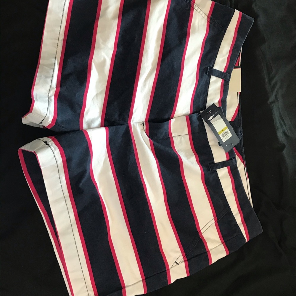 🚨NEW Tommy Hilfiger Striped Cotton Shorts Sz 14
